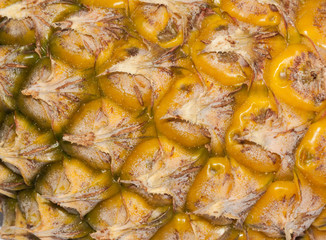 Closeup yellow Pineapple Texture pattern