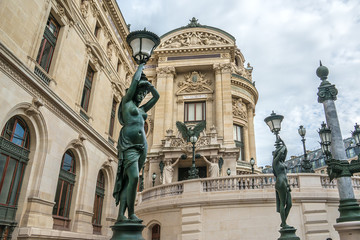 Fototapeta na wymiar Opera National de Paris (Garnier Palace). Architectural details.