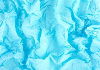 Голубая мятая бумага