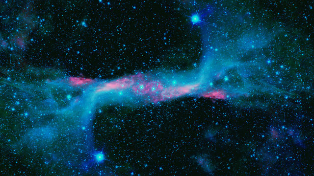 Space landscape with beautiful nebula
