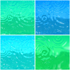 Fototapeta na wymiar Set of water texture illustration