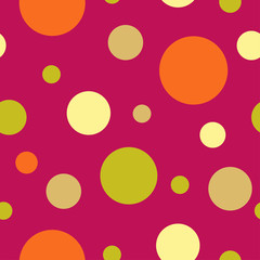 Seamless decorative vector background with circles. Print. Cloth design, wallpaper. 