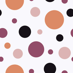 Seamless decorative vector background with circles. Print. Cloth design, wallpaper. 