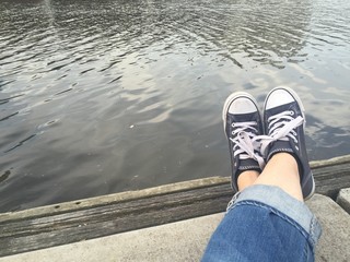 lazing by the river