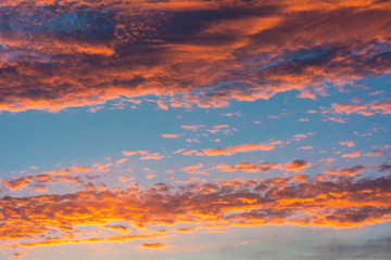 Beautiful clouds in the blue sky.