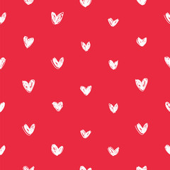 Hand draw heart pattern vector