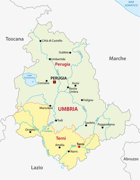 umbria administrative map
