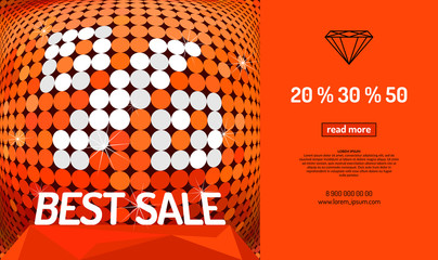 Background with inscription sale.