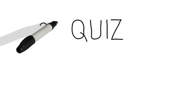 A moving black pen with a shadow writes on a plain white surface
