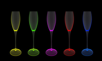 Wine Glasses Colored © Artur Łuczka