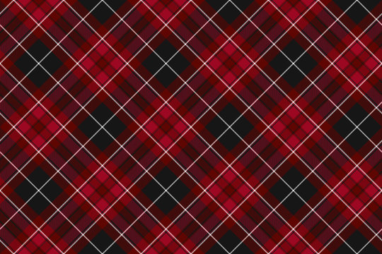 Pride of wales fabric diagonal textures red tartan seamless hori