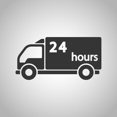 Truck transportation service icon