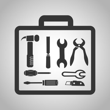 suitcase with tools icon