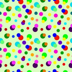 colored circles seamless pattern