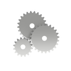 Gears, Cogs isolated on White