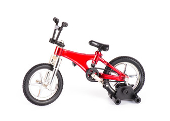 Fototapeta premium New red bicycle isolated