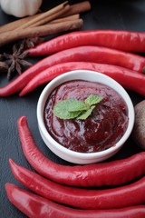 Korean red pepper gochujang for cooking.