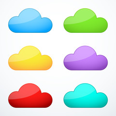 Set of cloud icons