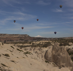 World Heritage, Cappadocia, Goereme, Turkey.
Balloons over Goreme, Cappadocia
