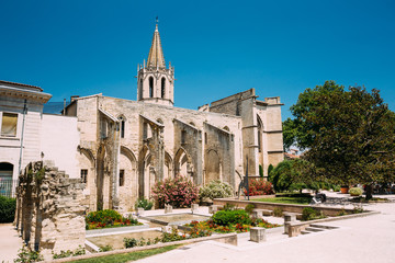 Ancient Old Christian temple St Martial in Avignon, France
