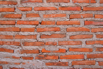 Old vintage brick wall background. red brick wall texture.