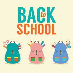 Back to School Concept Vector Illustration.