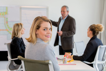 Group of young people in training course