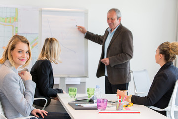 Group of young people in training course