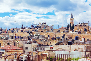 Fototapeta na wymiar Jerusalem Old City Roofs