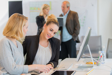 Group of people in training course