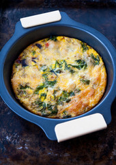 Omelette with vegetables baked in the oven