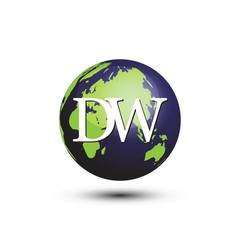 innitial letter globe logo vector