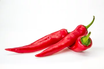 Fotobehang pepper paprika on a white background © malika21
