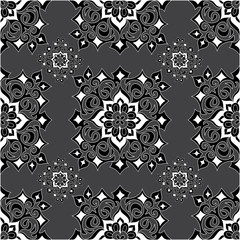 Seamless pattern. Vintage decorative elements. Hand drawn background. 