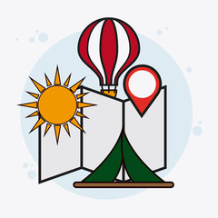 set icons of travel design, vector illustration