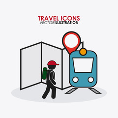 set icons of travel design, vector illustration