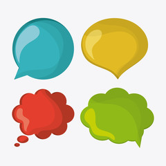 colors Message bubble speech, editable vector