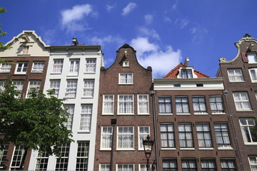 Fototapeta na wymiar Houses in Amsterdam, Holland