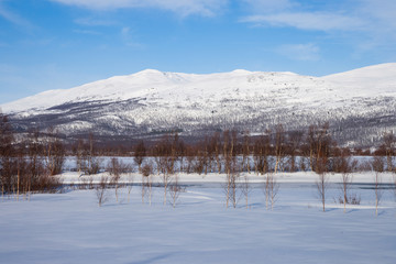 frozen lake in sweden