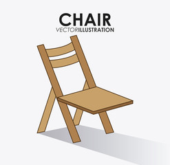 Home related chairs, vector illustration