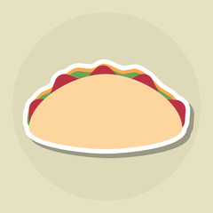 tacos icon design, vector illustration