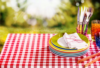 Cute little red and white picnic arrangement