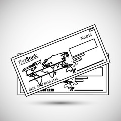 Naklejka na ściany i meble Payment with check design, vector illustration