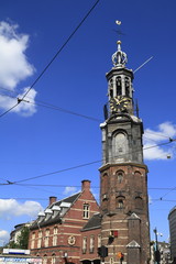 Fototapeta na wymiar The Munttoren in Amsterdam