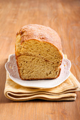 Cinnamon bread on plate