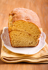 Cinnamon bread on plate