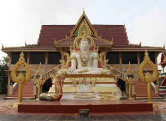Buddha Statue at wat in countryside of thailand