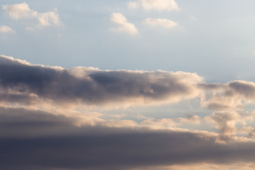 clouds in the sky at sunset