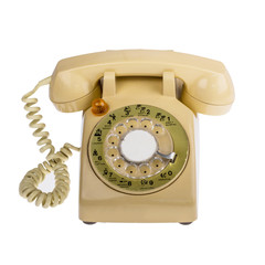 Telephone retro style isolated