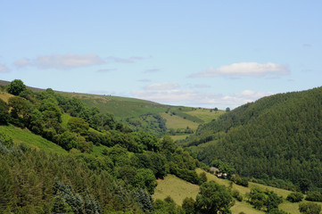 Fototapeta na wymiar The Vale Of Llangollen In Denbighshire North Wales